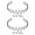 thumbnail image 1 of Unique Bargains 2Pack 27.6' Round Sofa Spring Replacement Kit for Furniture Couch Repair, Black, 1 of 4