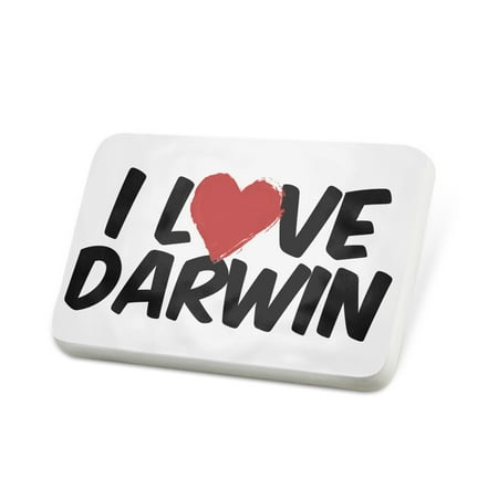 Porcelein Pin I Love Darwin Lapel Badge – NEONBLOND