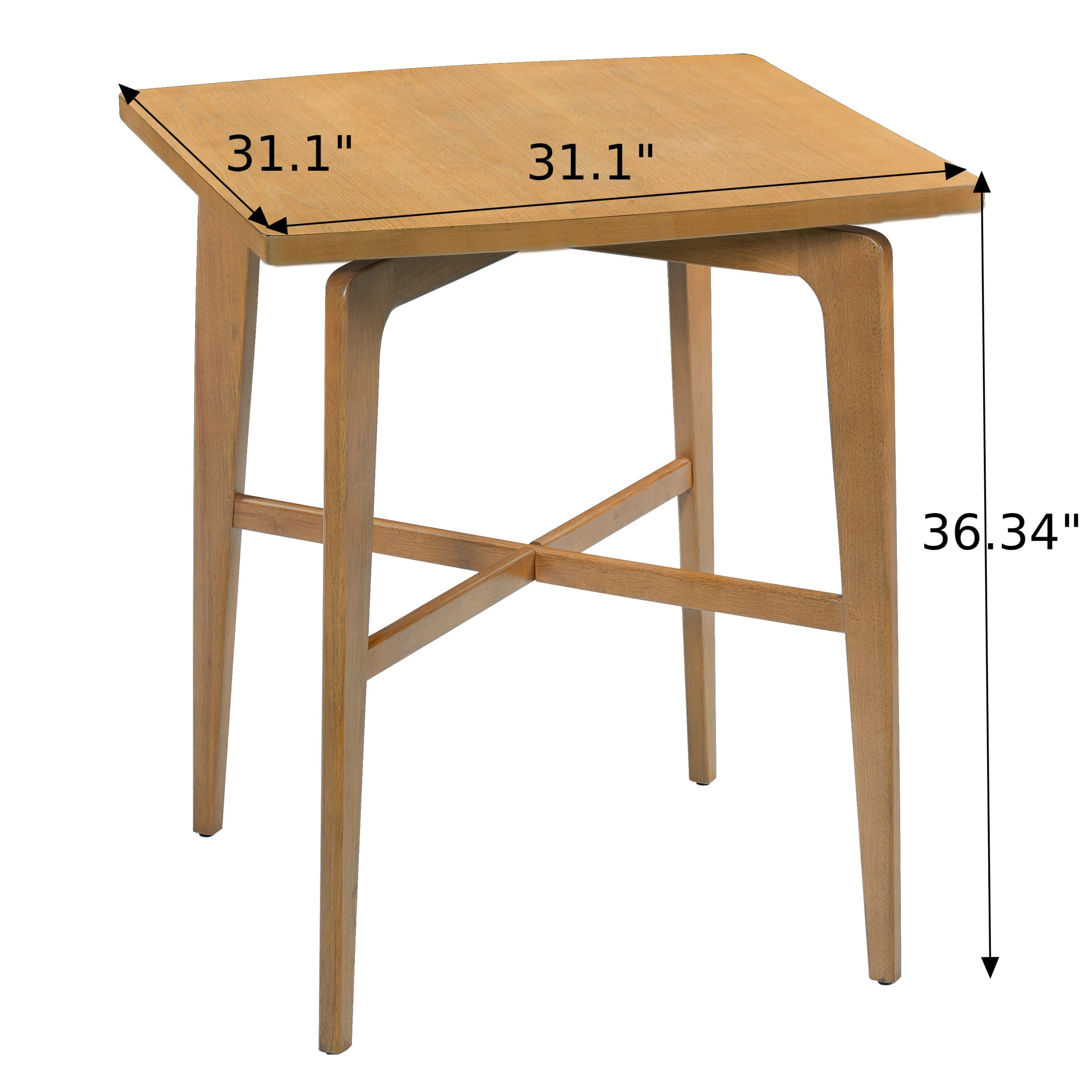 Christopher Knight Home 36"H Square Wooden Bar Table for Kitchen, Dining Room or Home Bar, Natural