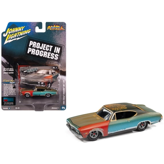 1968 Chevrolet Chevelle SS 396 Tripoli Turquoise (Weathered) "Project in Progress" 1/64 Diecast Model Cars by Johnny Lightning