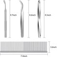 thumbnail image 3 of Tick Removal Tool Kit, Include 3 Pieces Plastic Removers, 3 Pieces Stainless Steel Tweezers With Comb For Dog And Cats, 3 of 5