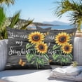 thumbnail image 4 of Sunflower Butterfly Outdoor Pillow Covers Pack of 2 You Are My Sun Shine Vintage Wood Board Waterproof Throw Pillow Covers Decorative Cushion Cases for Patio Garden Tent Balcony Couch 24x24 inch, 4 of 8