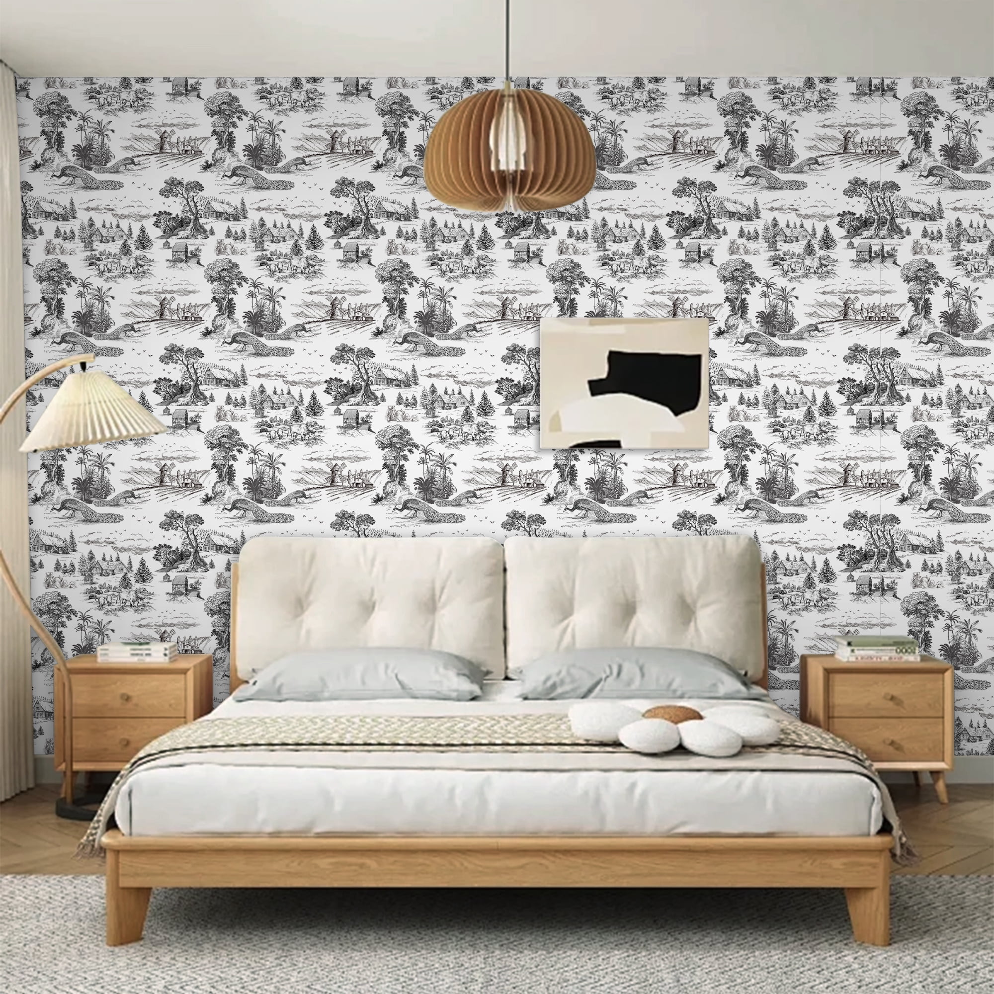 (3 pack) Abyssaly Peel and Stick Wallpaper Black Contact Wallpaper 17.7" x 118" Vintage Peacock Contact Paper Removable Self-Adhesive Wall Paper for Kitchen Bedroom Living Room Cabinets Shelf Contertop