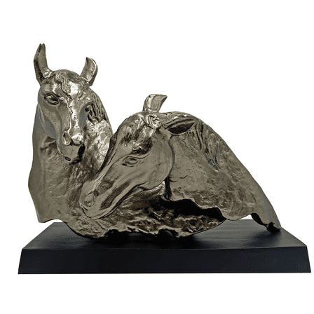 18" Aluminum Decorative Bronze Horse Sculpture