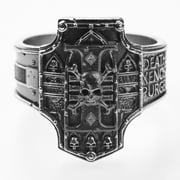 Starforged Warhammer 40K Creed of Ordo Xenos Deathwatch Silver Ring Accessories Jewelry