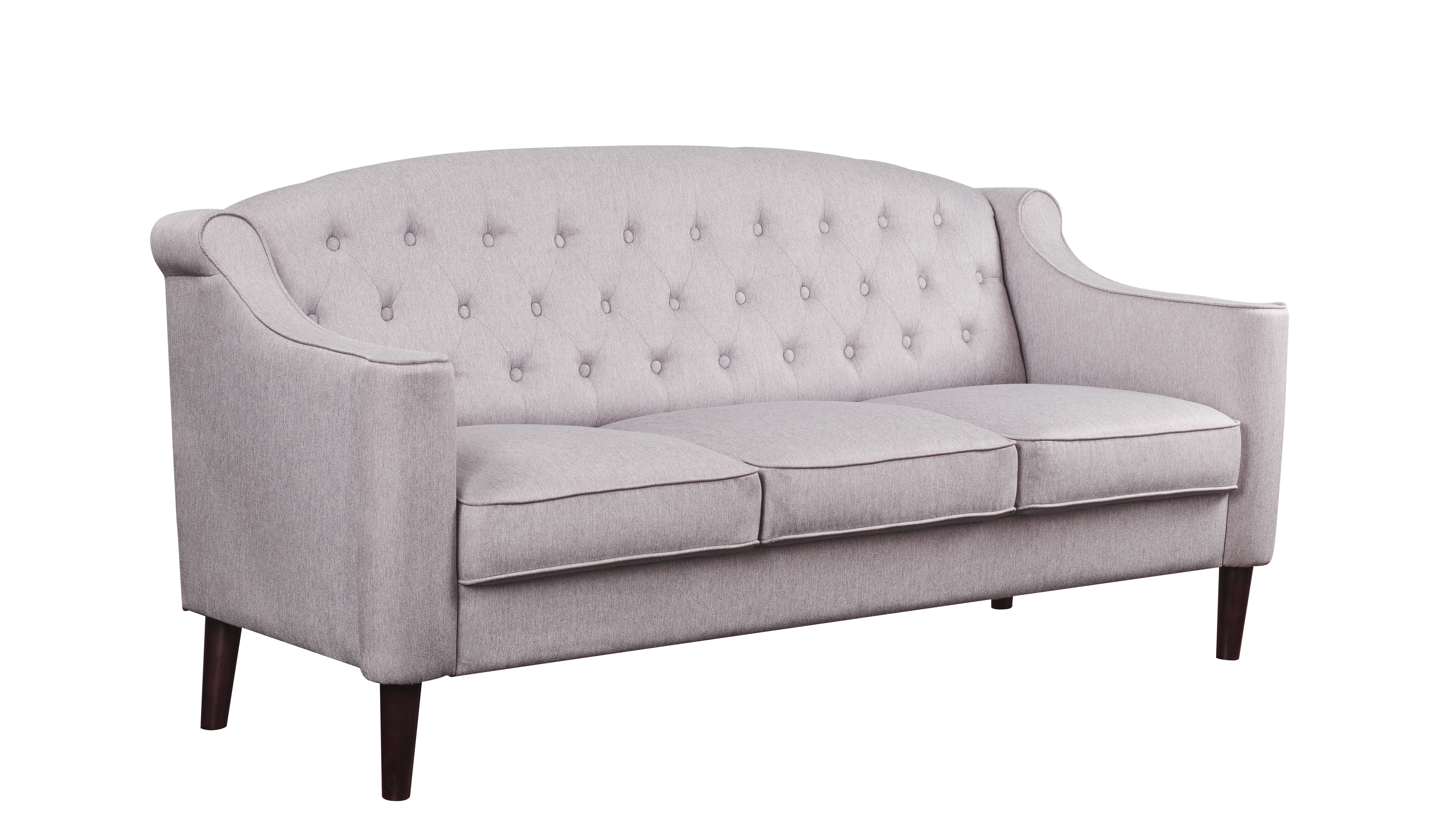ACME Freesia Button Tufted Backrest Sofa in Cream Fabric