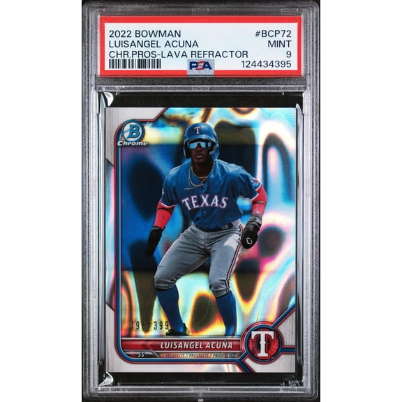 2022 Bowman Chrome Prospects Lava Refractor Luisangel Acuna #BCP72 PSA 9