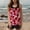 Red, variant on pstuiky Swimsuit for Women Print Crew Neck High Waist Adaptable Two Piece Bathing Suits Women's Swimwear Tankinis with Boy Shorts Womens Swim Suits