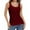 Red #715, variant on Bovemsi Women's Tanks & Camis Tank Top Summer Sleeveless Neck Ribbed Workout Tops Slim Basic Tee Shirts White Camisole