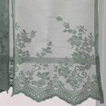 thumbnail image 4 of Boho Lace Small Window Curtain 1 Panel, 52 X 17 Inch Window Treatment Curtain Linen Flowers Rod Pocket for Kitchen Bathroom Bedroom Home Decoration Teal Blue, 4 of 6