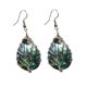 thumbnail image 5 of Pendientes de concha de abulón de mar envueltos a mano del árbol de la vida para mujer, cobre envejecido de alambre francés, 5 of 5