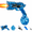 Blue Drum Tank, variant on Transforming Electric Water Gun, Rechargeable Automatic Water Blaster with LED Strobe Lights and Long Range Spray for Outdoor Summer Pool Beach Water Games