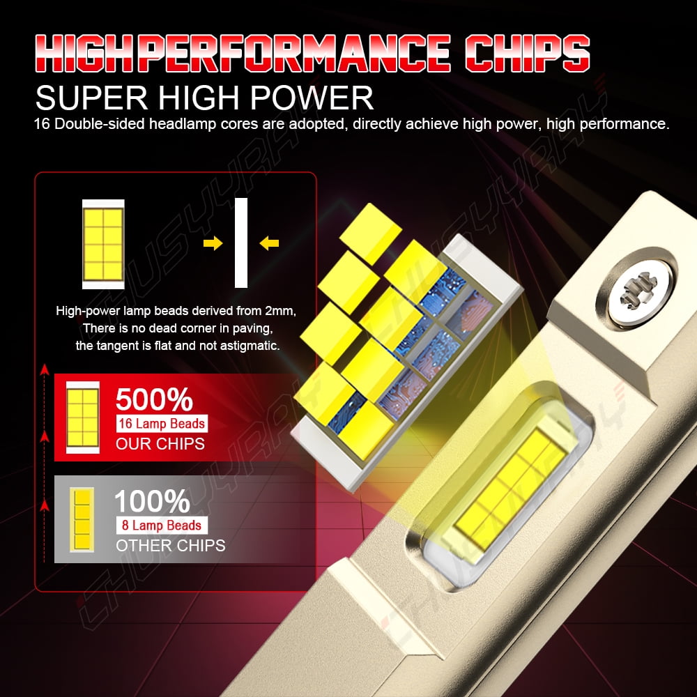 For Kia Optima 2011 2012 2013 6000K Pure White H1+H11B LED Headlight High Low Beam Bulbs Qty 4