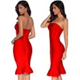 thumbnail image 5 of Women's Midi Cocktail Dresses Strapless Bandage Bodycon Dress Wedding Party Dress, 5 of 5