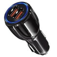 thumbnail image 1 of PENGXIANG Car Charging Adapter Dual USB Ports Lighter Socket Adaptor Car Phone Tablet USB Charger  Black, 1 of 10