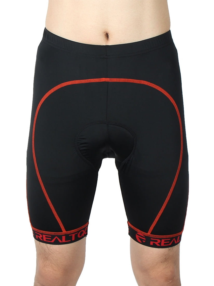 REALTOO Authorized Men Polyester Fiber Cycling Shorts Line by Unique-Bargains