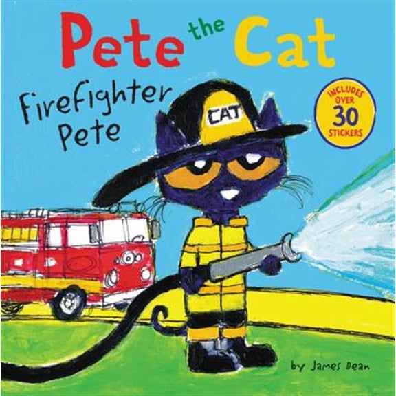 Pre-Owned Pete the Cat: Firefighter Pete: Includes Over 30 Stickers! Paperback