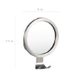 thumbnail image 2 of Espejo de ducha con marco de metal duradero, accesorio de baño de diseño elegante para hombres y mujeres con revestimiento antivaho y soporte para maquinilla de afeitar de acero inoxidable (ventosa), 2 of 7