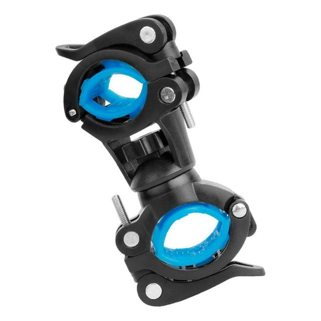 360 Rotation Bicycle Mount Road Bike Headlight Flash Light Bicycle Flashlight Mount Holder 22-30mm Black Blue