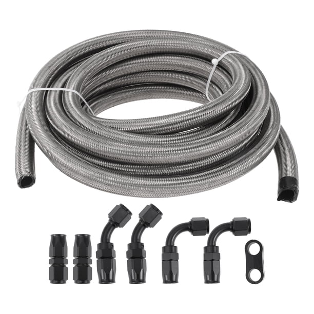 Kit de línea de combustible AN-10 de Unique Bargains 20 pies, manguera de vacío y adaptadores