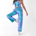 thumbnail image 2 of SWSMCLT Women's Straight Leg Pants Stretch Long Casual Pants Pleated Summer Casual Trendy Winter Trousers Blue 4-6, 2 of 4
