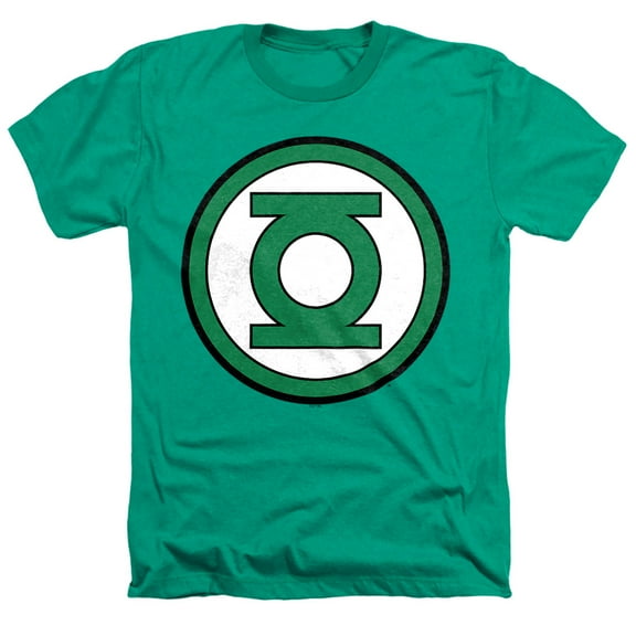 Green Lantern Large Logo Unisex Adult Heather T Shirt, Kelly Green Heather, Small