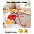 thumbnail image 2 of Premium Hand-Crank Grain Mill with Dust Cover & Stable Clamp - Ideal for Grinding Wheat, Corn, Spice, Coffee, and Nuts, 2 of 6