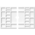 thumbnail image 1 of Ekena Millwork CMP26X17BX2-02000 2 in. ID x 9 in. Rectangle Beaux Médaillon de Plafond Contemporain PVC - 2 Pièces, 1 of 1