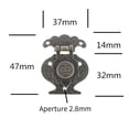 thumbnail image 4 of Lefu 4PCS Antique Bronze Hasp for LATCH Jewelry Wooden Box Cabinet Buckle Lock Decora, 4 of 8