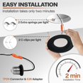 thumbnail image 3 of Powerasia, 24 unidades, luces LED para latas de 5/6 pulgadas, color negro, 12 W, 5 CCT, regulables, 3 of 7