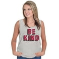 thumbnail image 3 of Be Kind Happy Peace Love Inspiring Plus Size Graphic Tank Top Brisco Brands 3X, 3 of 5