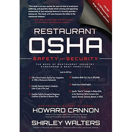 Restaurant OSHA Safety and Security: The Book of Restaurant Industry ...