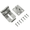 thumbnail image 4 of Miangastore 1 Set 3 Inch 90 Degree Padlock Hasp Right Angle Door Clasp Hasp Lock (Silver), 4 of 9