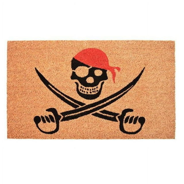 Calloway Mills 121211729 17 x 29 in. Pirate Rectangular Doormat - Natural, Red & Black