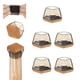 thumbnail image 1 of Uxcell 8-Pack Protectores de patas de silla, se adaptan a almohadillas de silicona de 0.86-1.1" con almohadillas de fieltro para cubiertas de patas de muebles para suelos de madera [Negro], 1 of 7