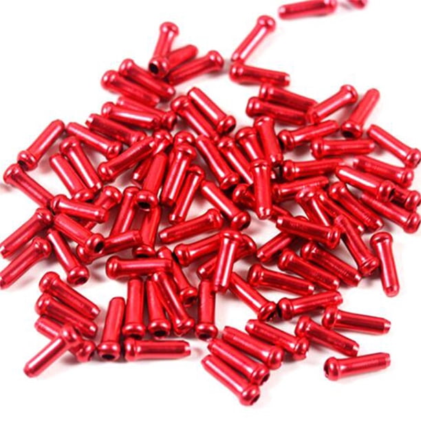 Yuarrent Paquete de 50 cables de freno para bicicleta de montaña, tapas traseras de repuesto para cambio de marchas MTB, mangas de línea, Ciclismo Rojo