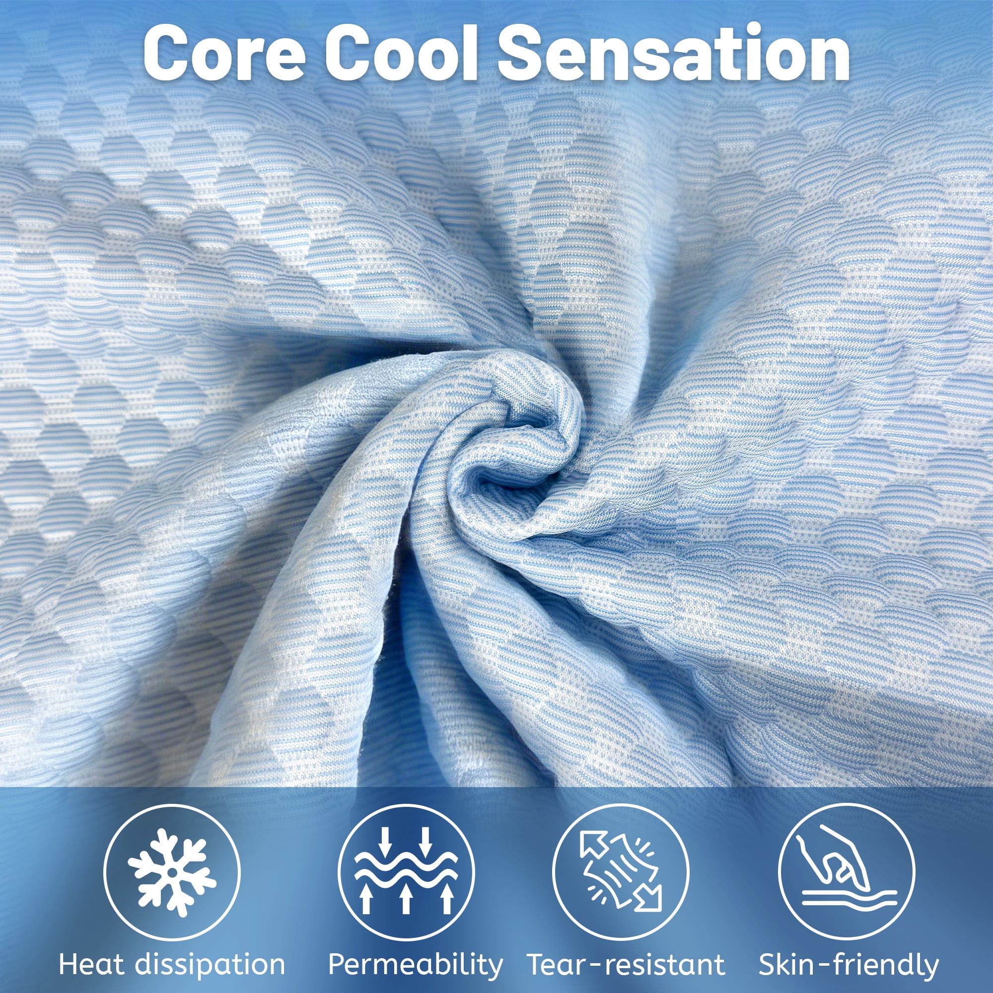 Wataniya Cooling Memory Foam Dog Bed for Large Dogs, Washable Cover Orthopedic Pet Bed