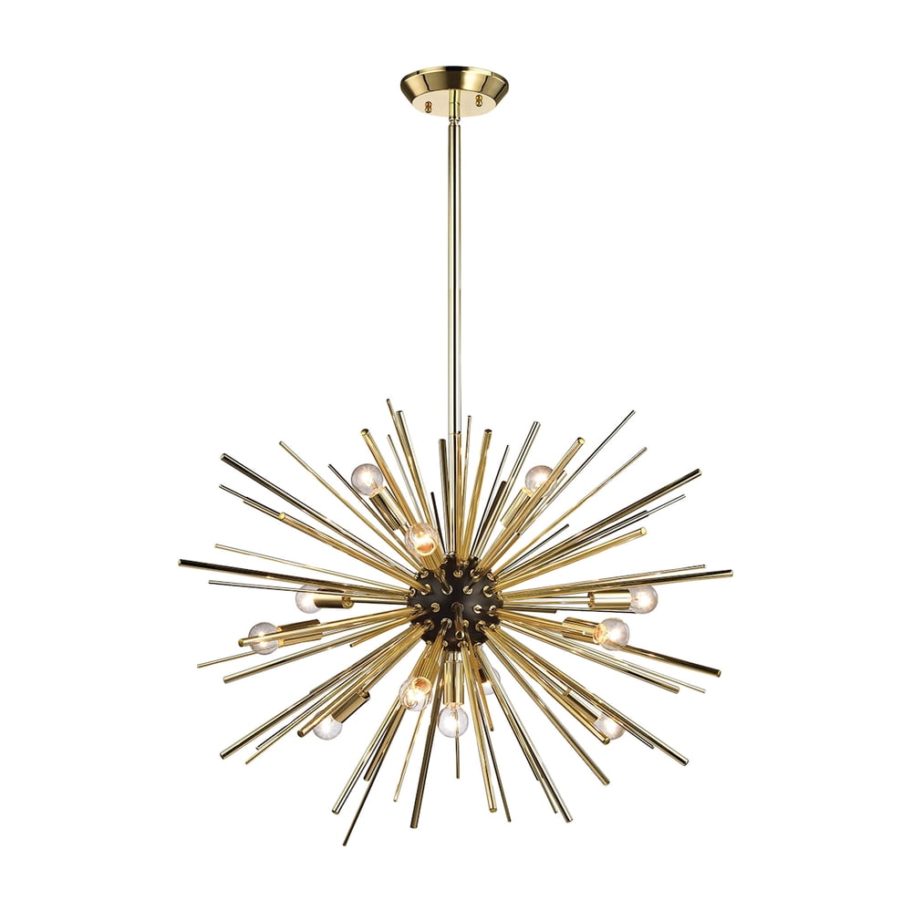Starburst 12Light Chandelier in Gold