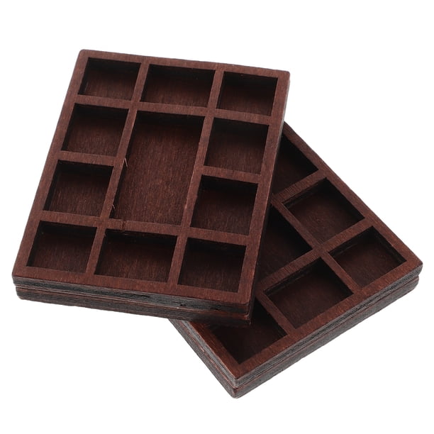 Organizador de joyas de madera en miniatura, 2 unidades, soporte para collares con expositor de colección, pequeño estante de almacenamiento de joyas de madera para pulseras y pendientes.