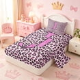 thumbnail image 2 of meiyoeat Glitter Leopard Print Letter J Twin Sheet Sets, Girls Teens, Pink Sparkle Monogrammed Bedding, 3 Pieces, 1 Flat Sheet, 1 Fitted Sheet and 1 Pillowcase, 2 of 6