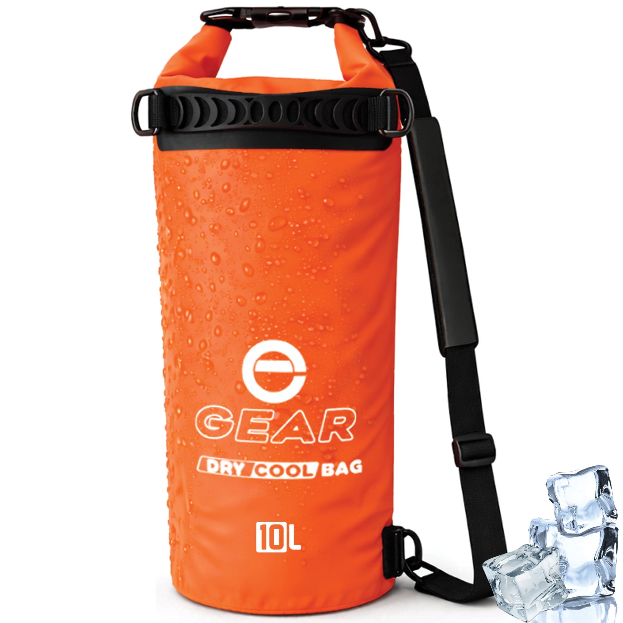Enthusiast Gear Dry Bag Cooler - Roll Top, Insulated, Leak Proof, Collapsible, Waterproof - 10L