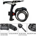 thumbnail image 3 of Bike Lock High Security 5 Digit Resettable Combination Coiling Cable Lock Best for Bicycle Outdoors, 1.2mx12mm Black, 3 of 6