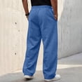 thumbnail image 7 of Leidass Men's Baggy Sweatpants Fleece Wide Leg Lounge Sweat Pants Drawstring Waist Jogging Pants with Pockets Blue 3XL, 7 of 7