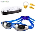 thumbnail image 2 of BadPiggies Anti Fog UV Protection Swim Goggles, Adjustable No Leaking Unisex Swimming Glasses for Adult Youth (Blue), 2 of 10