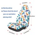 thumbnail image 3 of Wukai Block Dinosaur Full Set Car Seat Covers with Soft Padding Universal Auto Front Seats Protector and Cushion Mat, 3 of 5