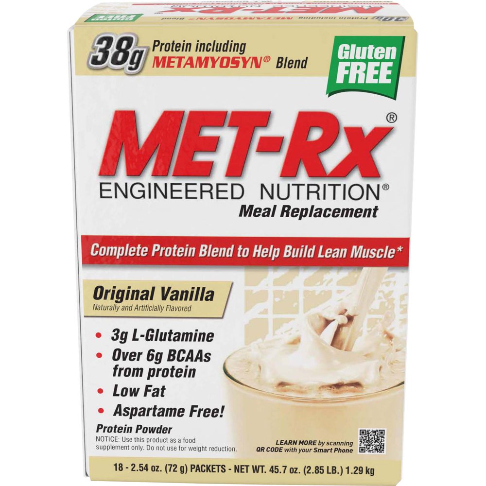 METRx Meal Replacement Original Vanilla Protein Powder, 2.54 oz, 18