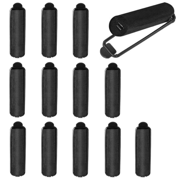 Topboutique Foam Hair Rollers 12 Pieces Sponge Hair Rollers Soft Heat-less Hair Curling Tools Salon Style Foam Hair Rollers for Hairdressing Styling,0.8 inch - Black