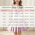 thumbnail image 3 of Agkizg Matching Sets for Kids Clothing Toddler Girls Outfit Sets Short Sleeve Top with Bow and Elastic Waist Plaid Pleated Skirt 2 Piece Kids Preppy Style Dress Sets, 3 of 5