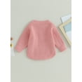 thumbnail image 5 of Bagilaanoe Newborn Baby Girl Knit Romper Sweater Long Sleeve Bodysuits Letter Embroidery Pullover 3M 6M 9M 12M 24M Infant Warm Jumpers Tops Fall Loose Knitwear, 5 of 8