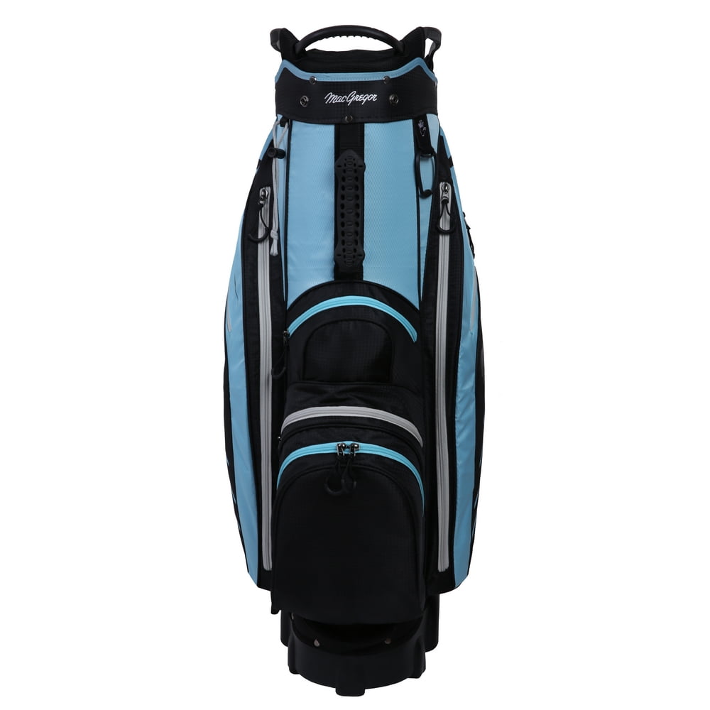 MacGregor 14-Way Divider Golf VIP Ladies Cart Bag, Black/Teal, 10 lbs